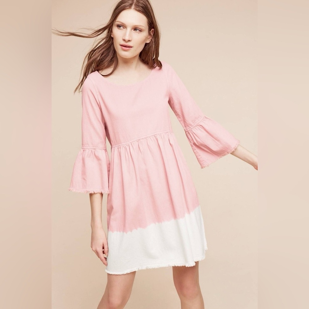 Anthropologie Holding Horses Lilibet Pink Cotton Dress